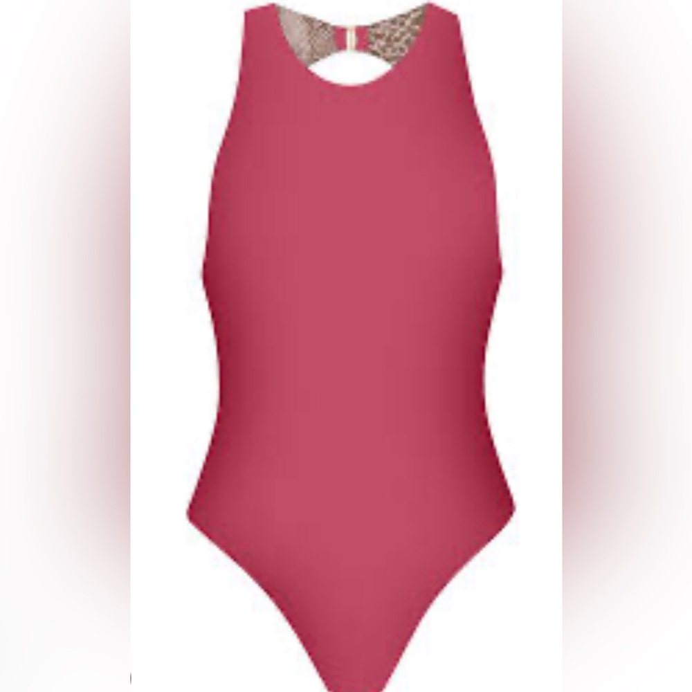 Acacia Swim Swimwear NWT CeCe Full One Piece Size Medium in Berry